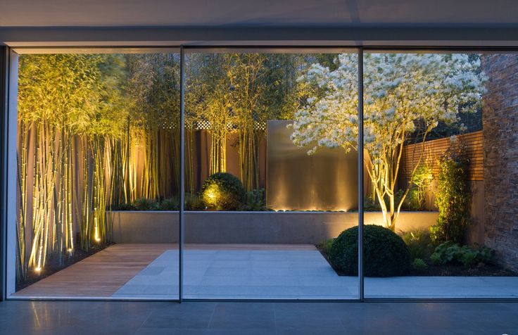 Modern architecture at dusk